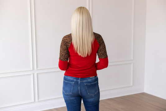 Ariana Red Velvet Top