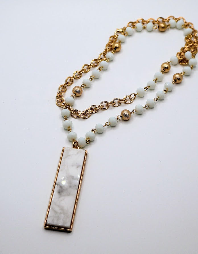 Golden Aurora Pendant Necklace