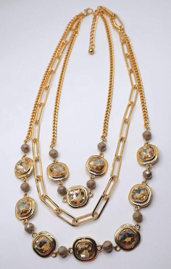 Golden Glow Layered Necklace