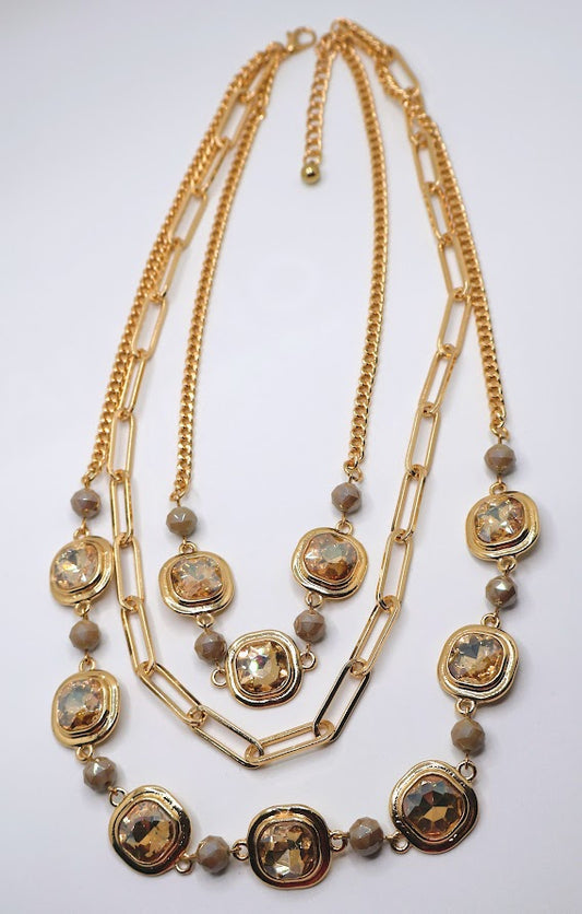 Golden Glow Layered Necklace