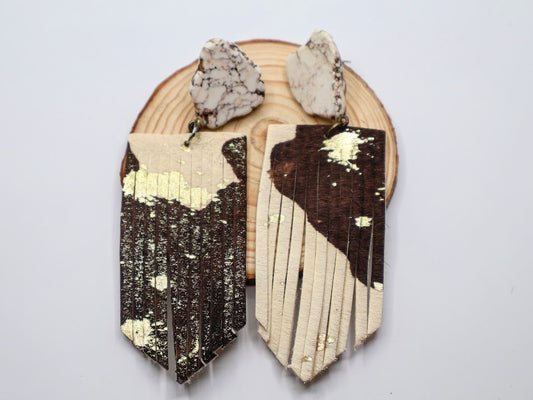 Golden Mocha Fringe Earrings