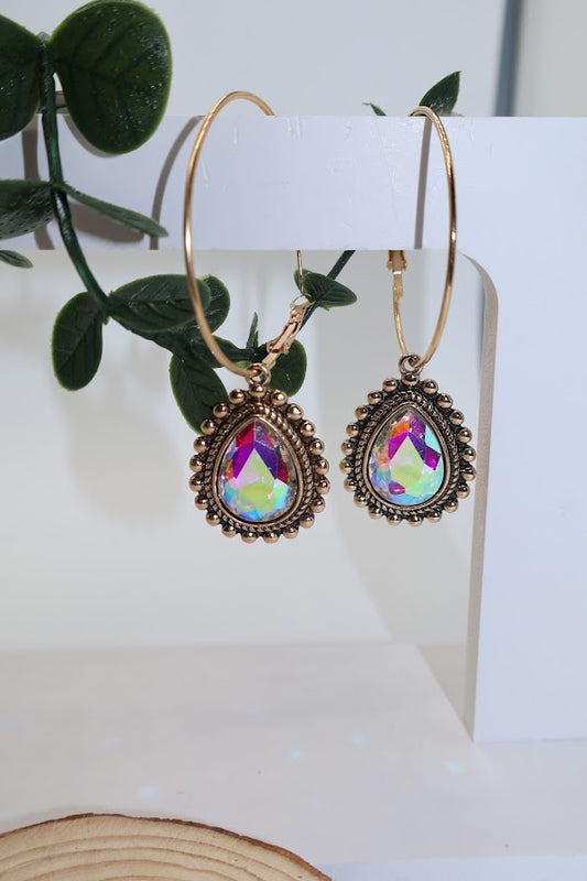Rainbow Radiance Drop Earrings