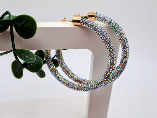 Glitter Glow Hoop Earrings