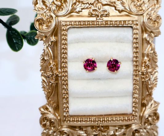 Hot Pink Sparkle Studs.
