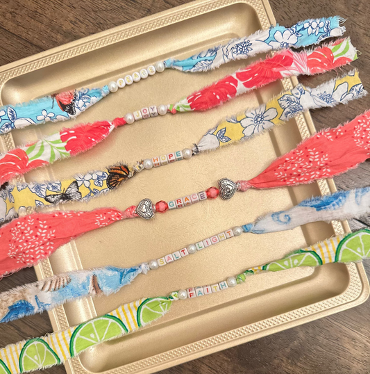 Faith Fabric Word Bracelets