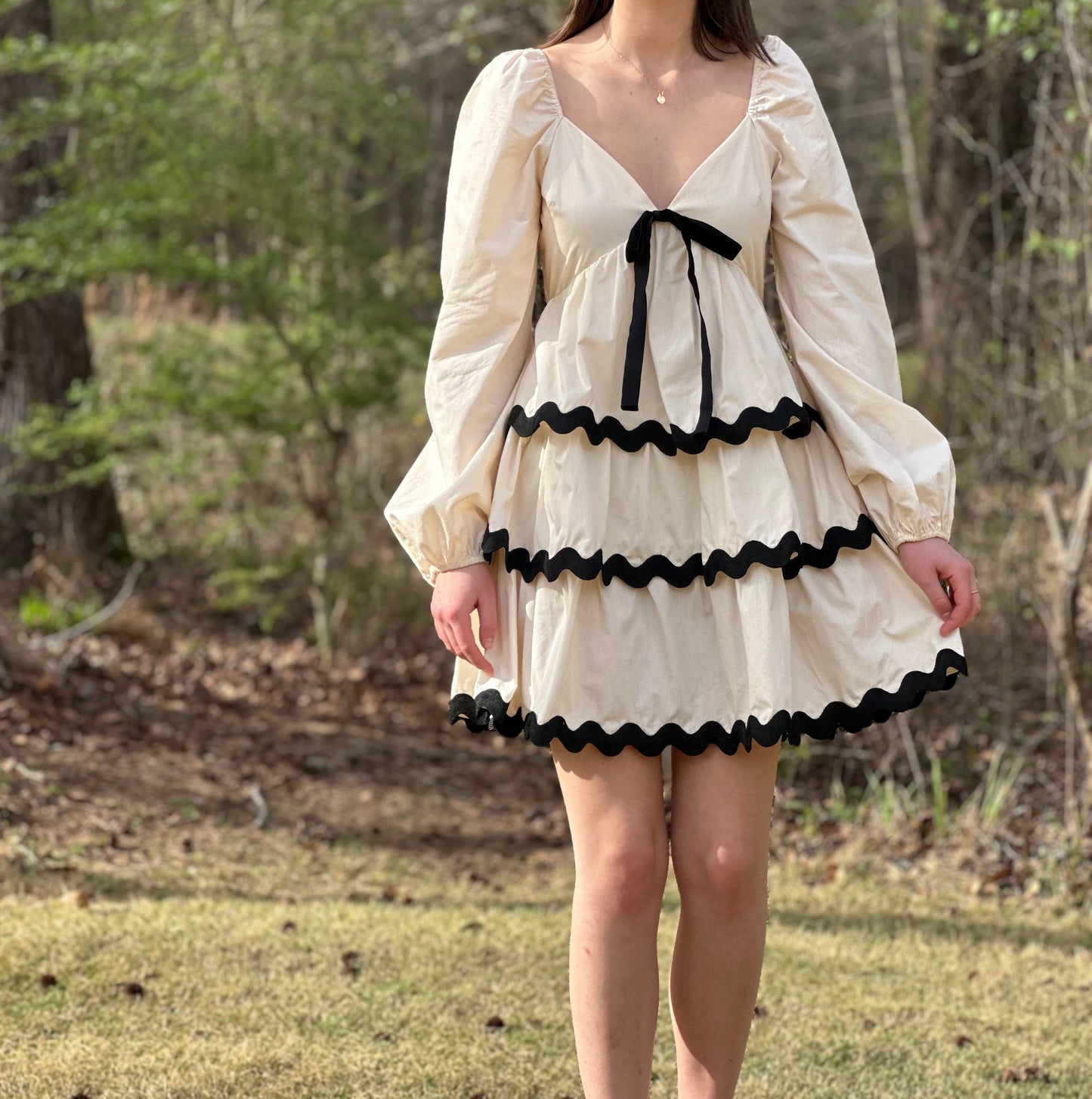 Elle Tiered Ric-Rac Mini Dress