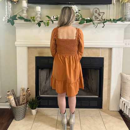 Carly Smocked Ruffle Dress