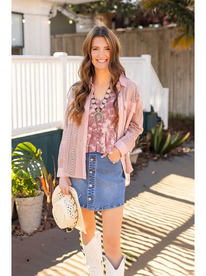 Naomi Lace Button-Up Shirt