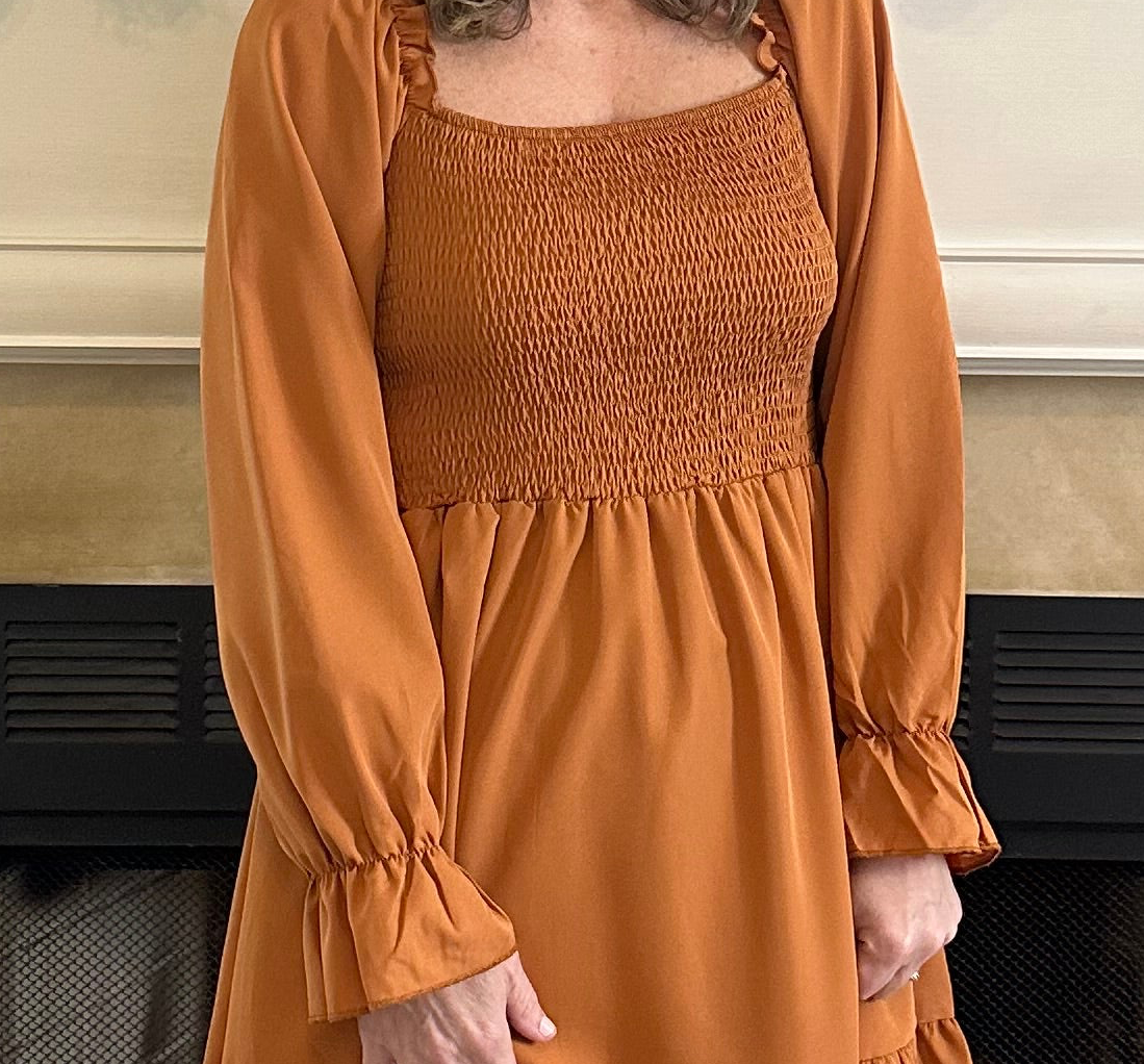 Carly Smocked Ruffle Dress