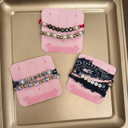 Western Word Bandana Bracelets