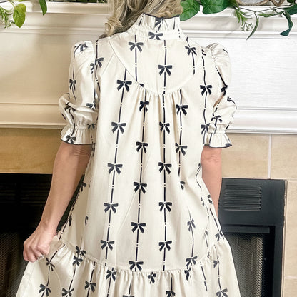 Jolie Bow Print Dress