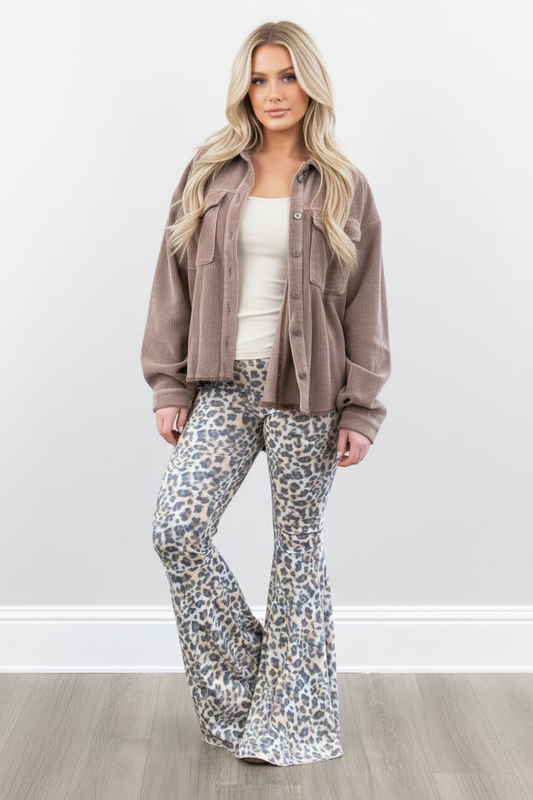 Catherine Leopard Print Flare Pants