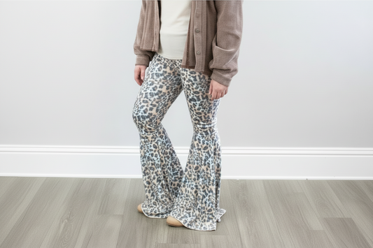 Catherine Leopard Print Flare Pants