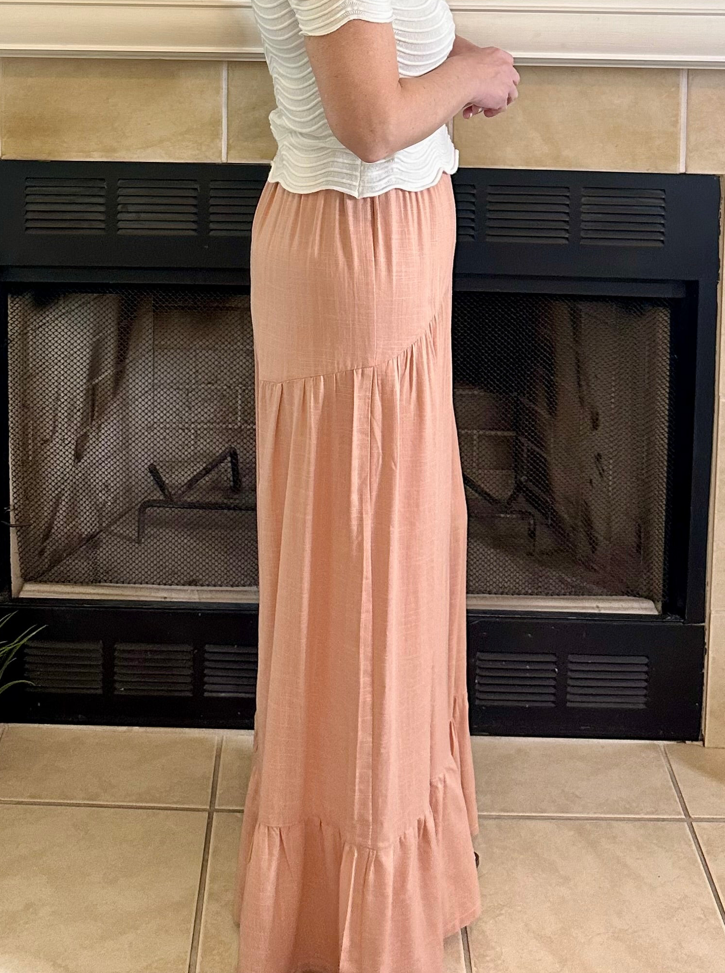 Madilynn Wide-Leg Ruffle Pants