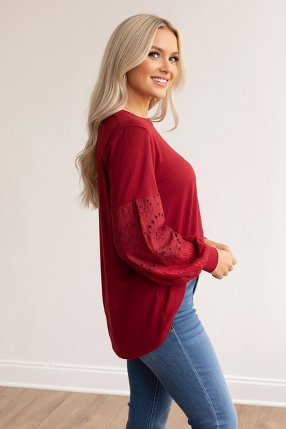 Cora Eyelet Sleeve Top