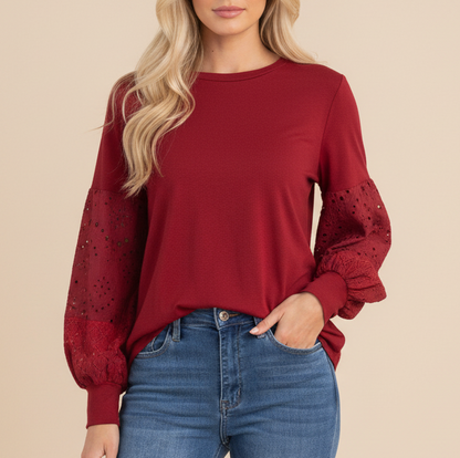 Cora Eyelet Sleeve Top
