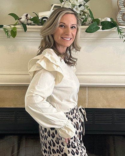 Elsa Ruffled Corduroy Blouse