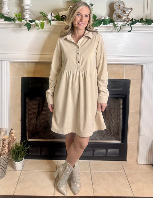 Darcy Corduroy Shirt Dress