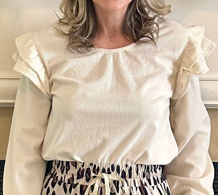 Elsa Ruffled Corduroy Blouse
