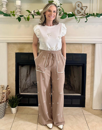 Haisley Beaded Bow Top