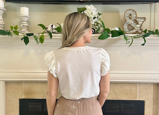 Haisley Beaded Bow Top