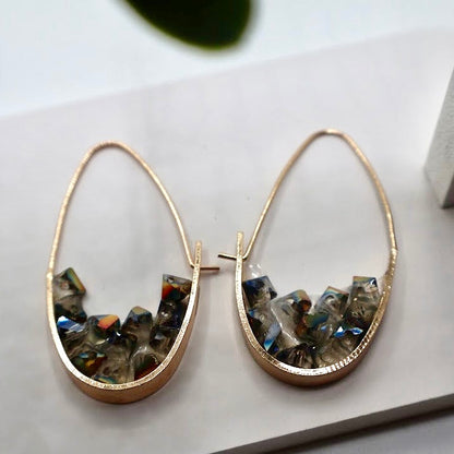 Vibrant Mosaic Hoops