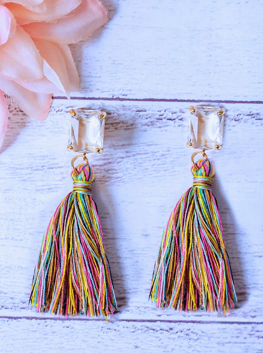 Rainbow  Bliss Tassel Earrings