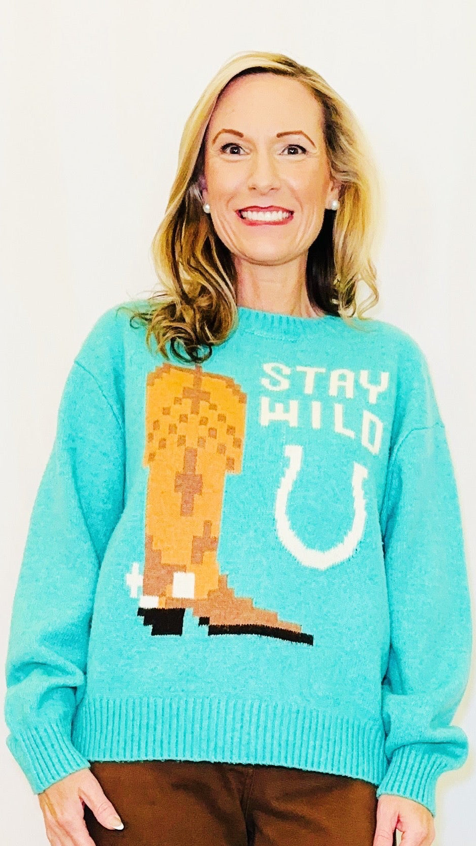 Stay Wild Western Knit Sweater