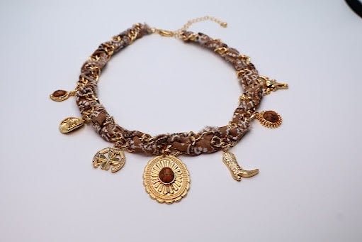 Rustic Western Charm Braided Necklace