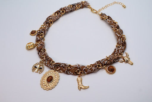 Rustic Western Charm Braided Necklace