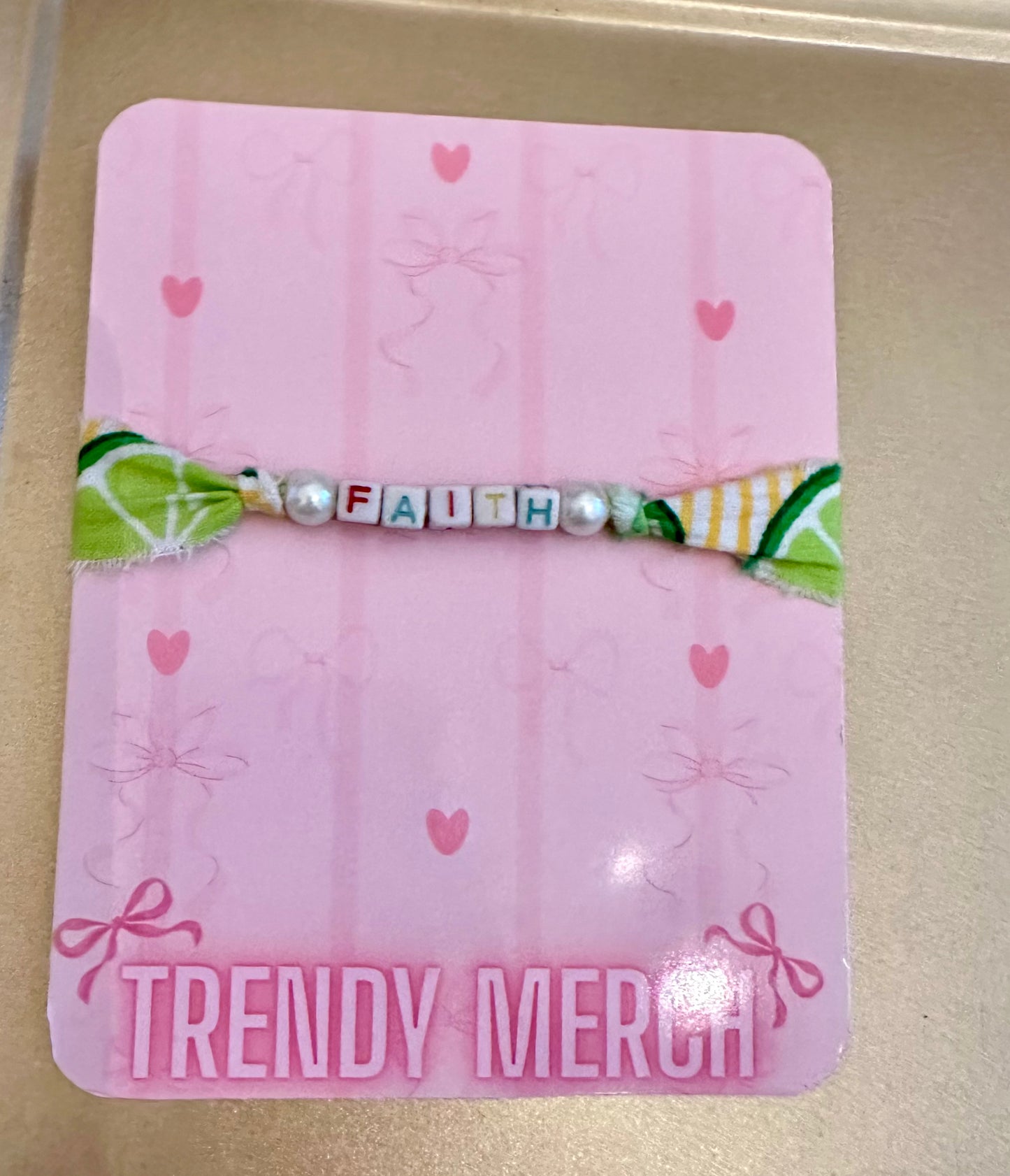 Faith Fabric Word Bracelets