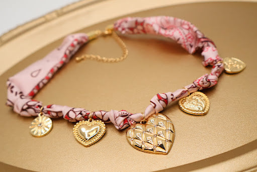 Heartfelt Charm Fabric Necklace