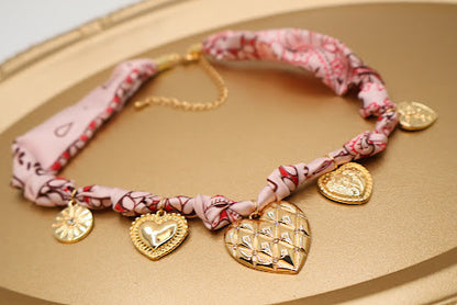 Heartfelt Charm Fabric Necklace