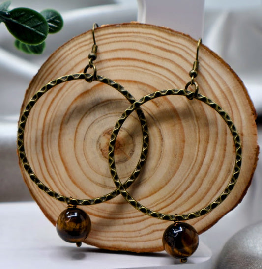Nature's Whisper Hoop Earrings