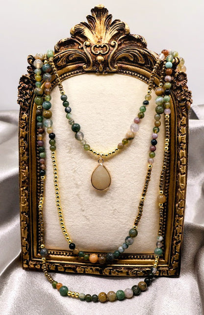 Radiant Gemstone Cascade Necklace