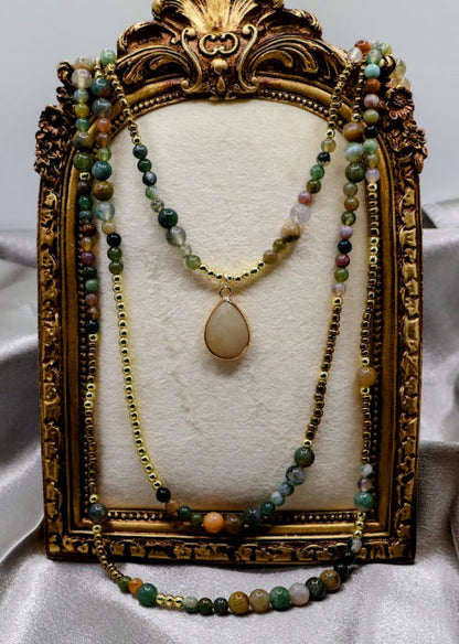 Radiant Gemstone Cascade Necklace