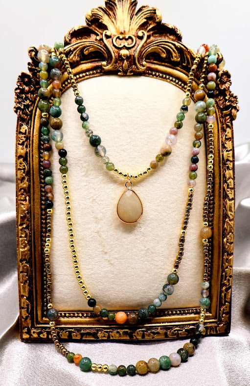 Radiant Gemstone Cascade Necklace