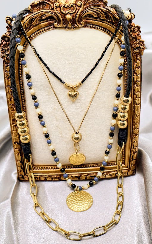 Cobalt Reverie Layered Necklace