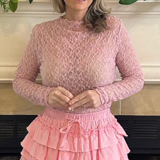 Taylor Lace Mock Top