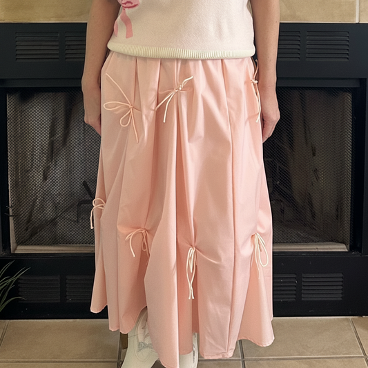 Kallie Bow Detail Midi Skirt