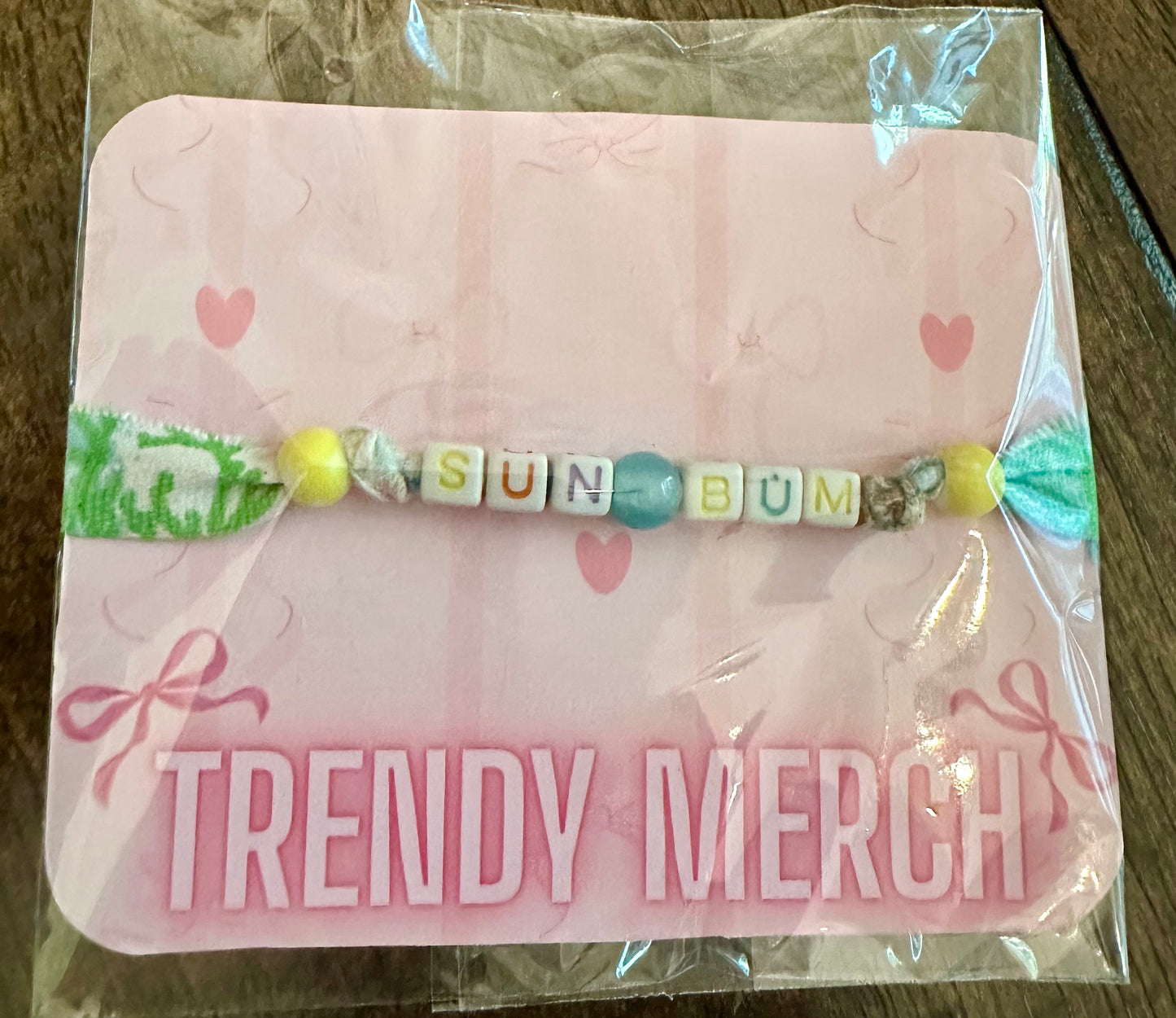 Sun Bum Fabric Word Bracelet