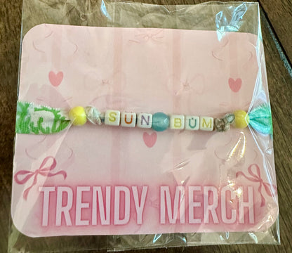 Sun Bum Fabric Word Bracelet