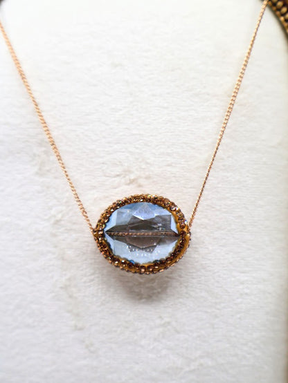 Golden Ember Crystal Pendant