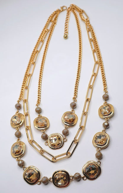 Golden Glow Layered Necklace