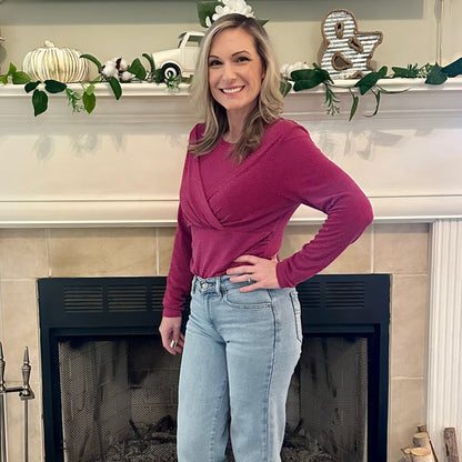 Hot Pink Sparkle Bodysuit brings a touch of elegance and shimmer to your wardrobe. Featuring a crew neck, high stretch fabric, and snap closure for easy wear. 