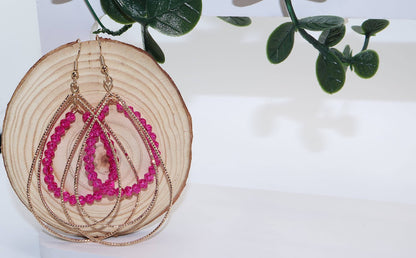 Pink and vibrant earrings