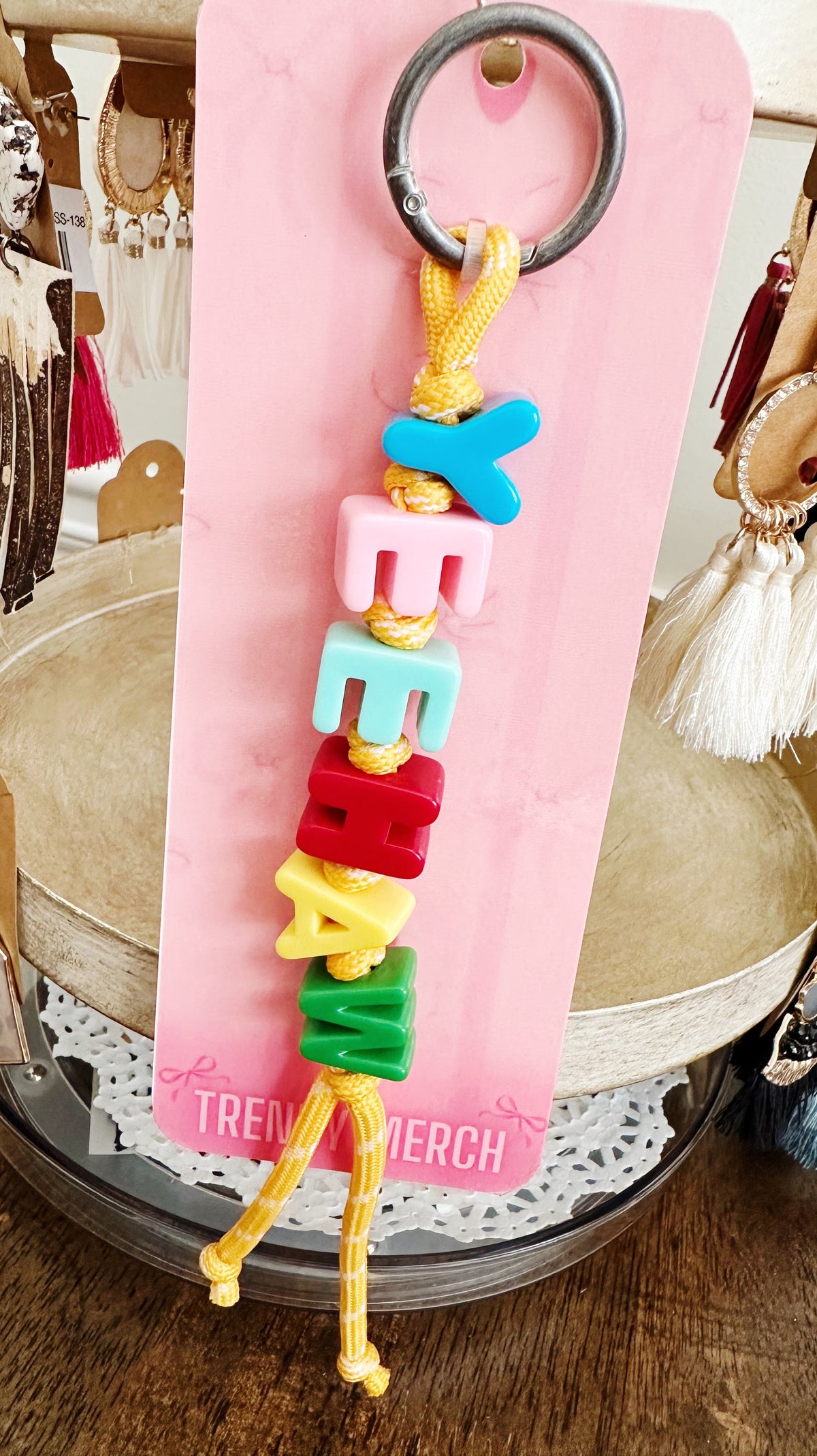 Yeehaw Multicolor Letter Bag Charm