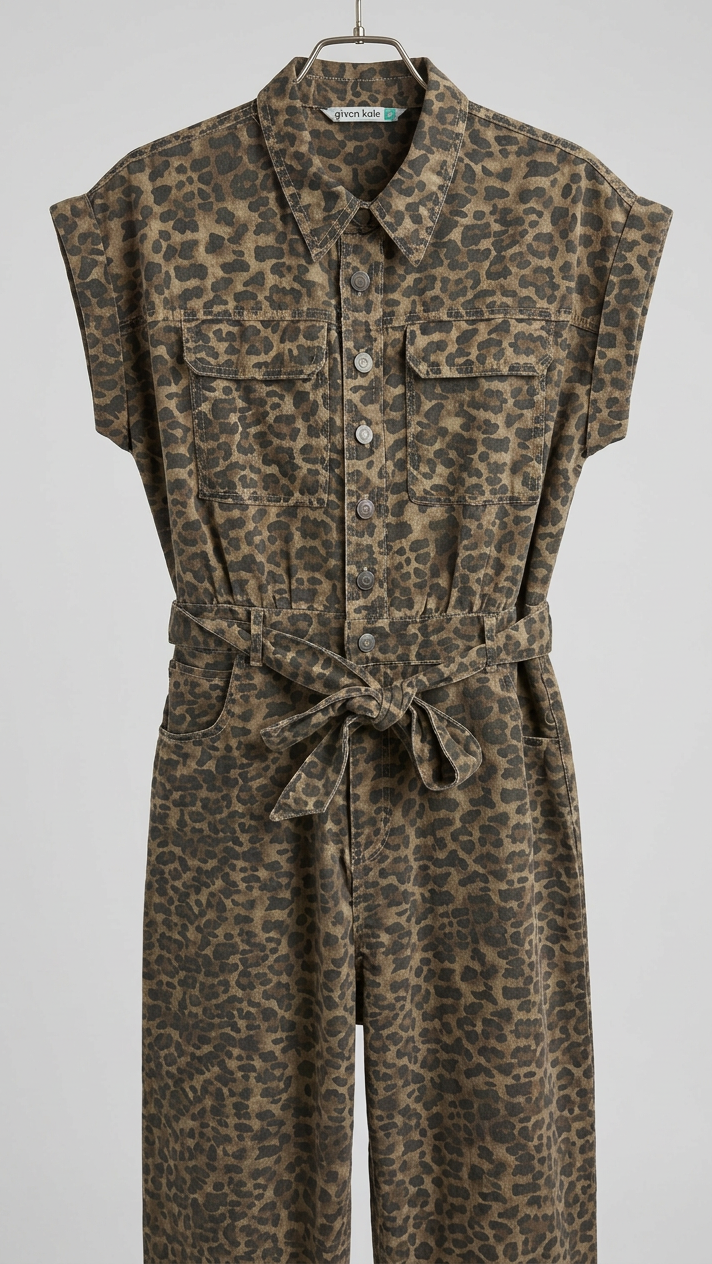 Sloane Leopard Print Belted Jumpsuit