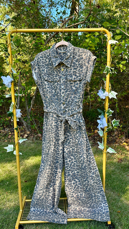 Sloane Leopard Print Belted Jumpsuit