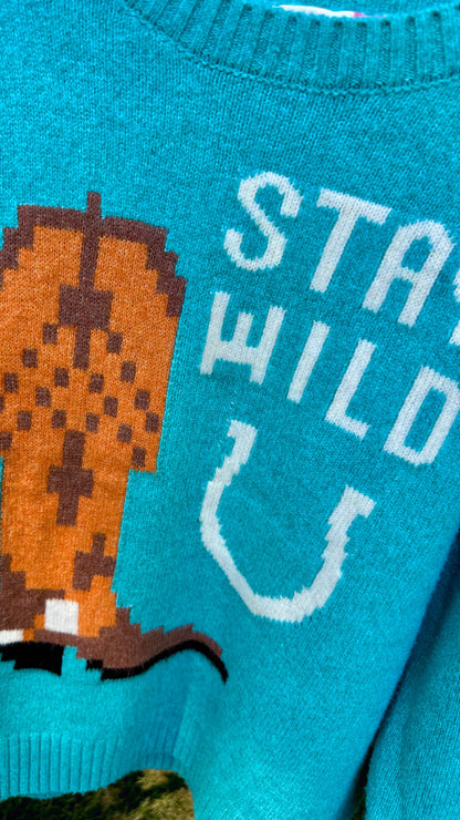 Stay Wild Western Knit Sweater